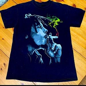 Bob Marley T Shirt reggae smoke Zion